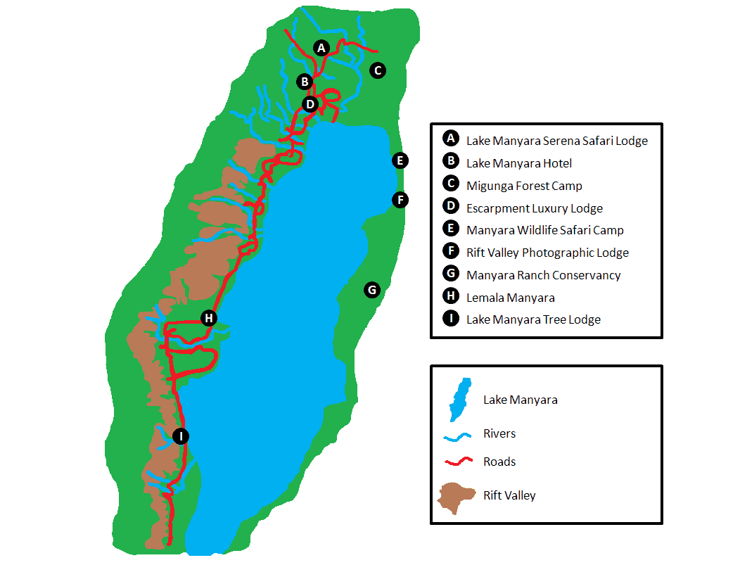 Lake Manyara National Park Map