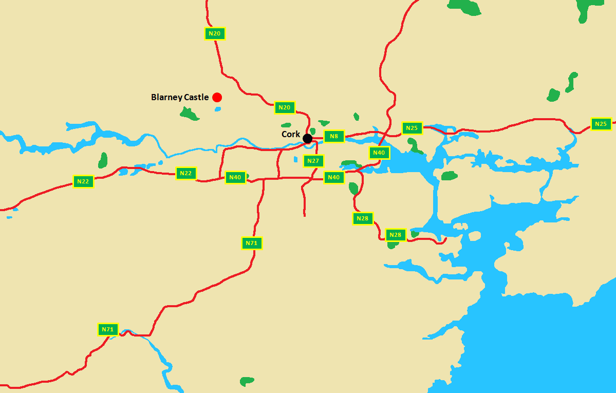 Blarney Castle Area Map