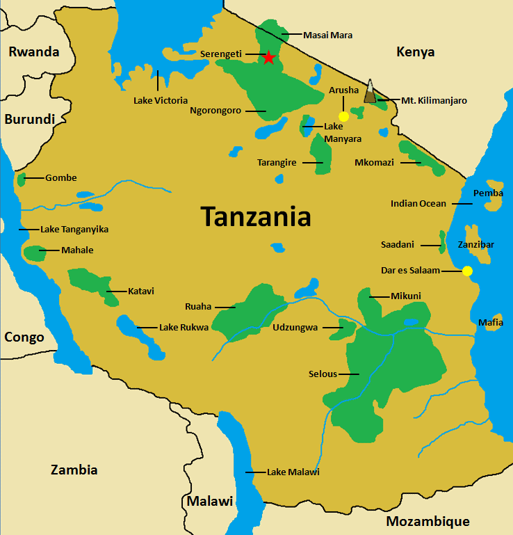 Serengeti Area Map