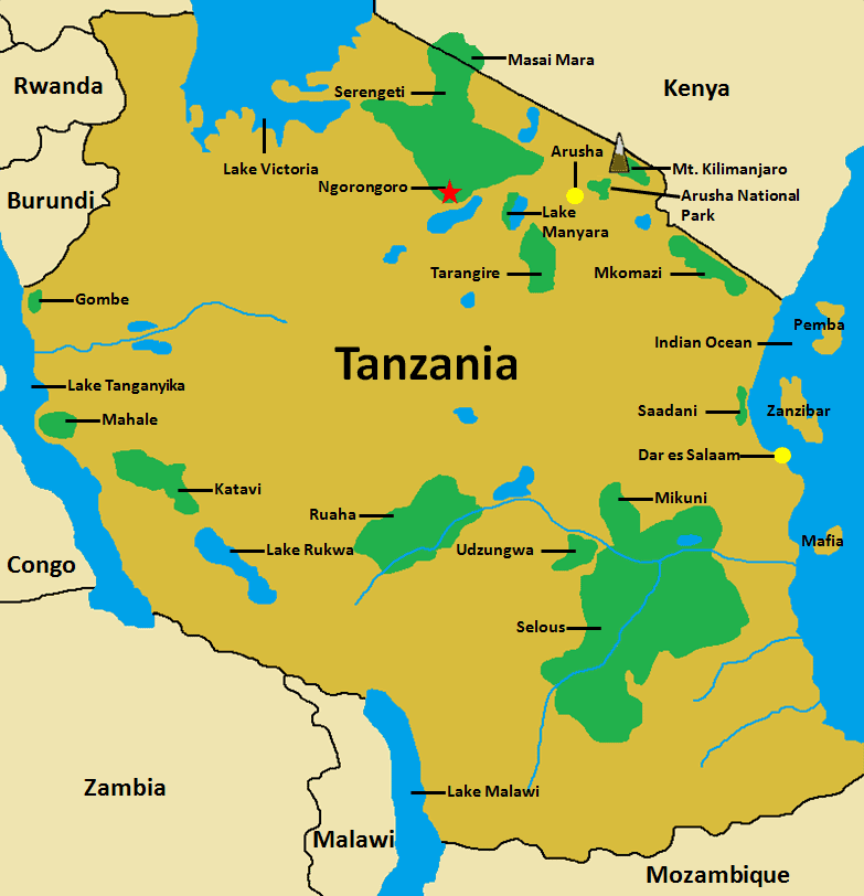 Tanzania Parks Map