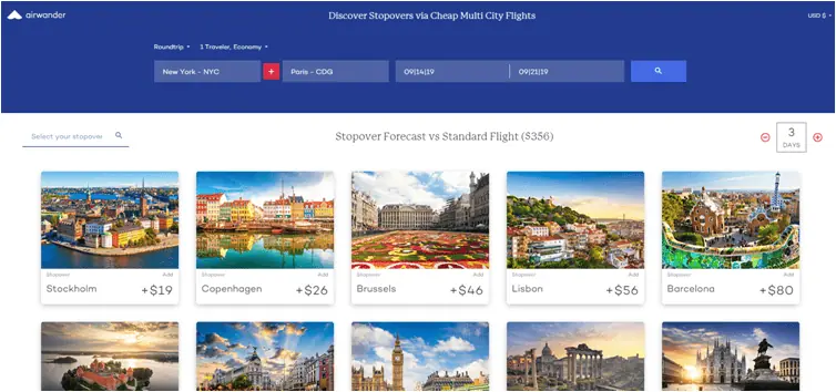 Use the Air Wanderer Website to Find Extended Layovers