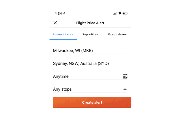 Use Kayak App Flight Alerts to Monitor Flight Prices