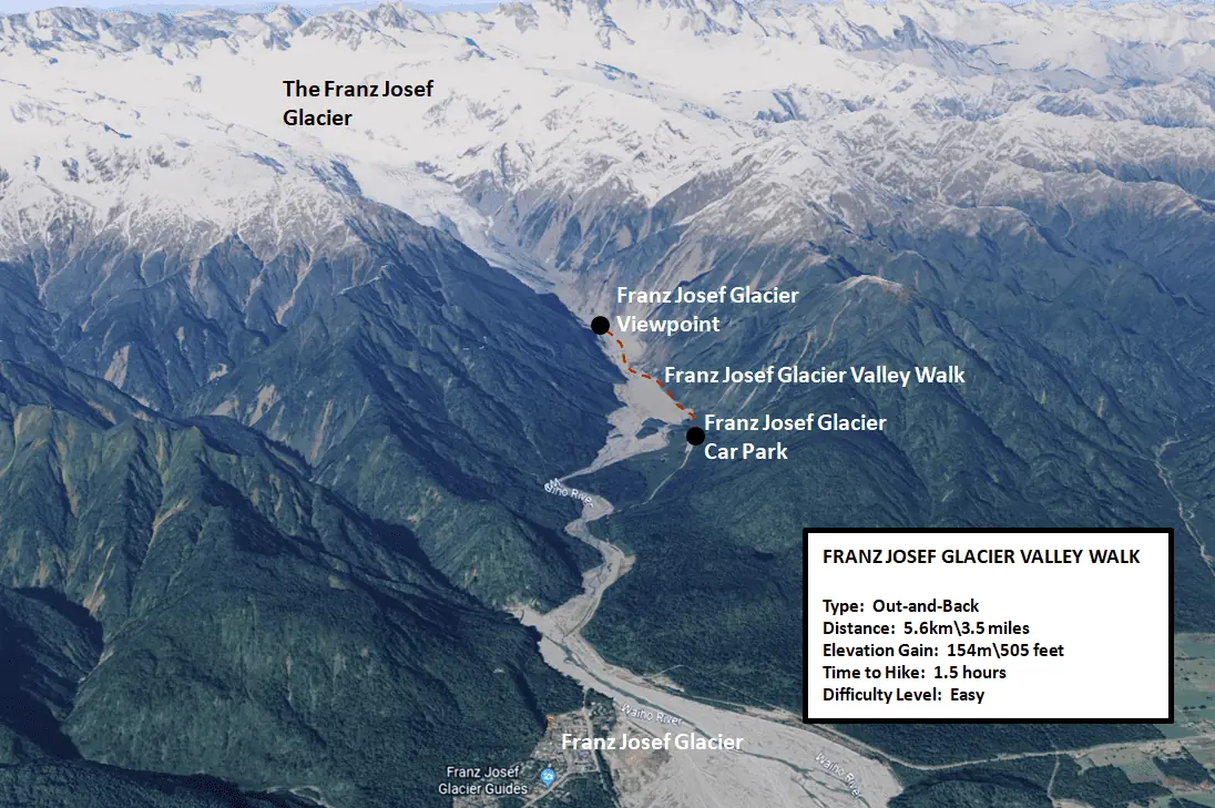 New Zealand Helicopter Tours Franz Josef Glacier Valley Walk Map
