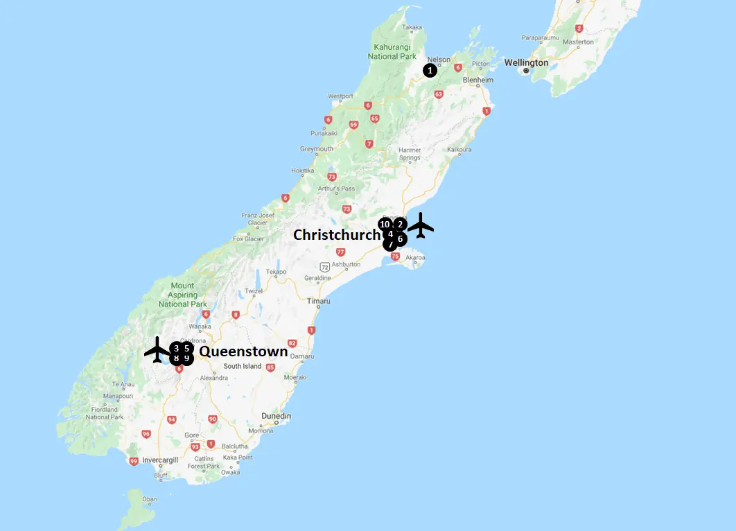 Wanaka New Zealand Guide New Zealand South Island Camper and RV Rental Map