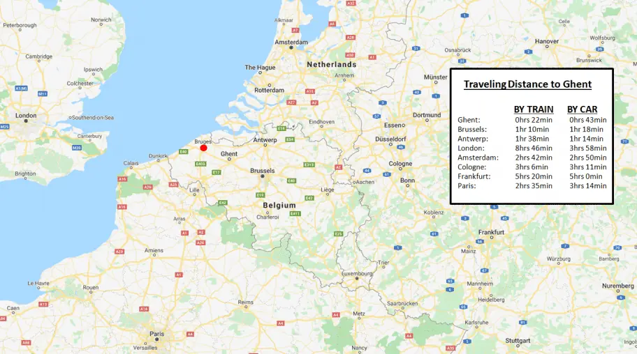 Bruges Travel Guide - Getting to Bruges Map