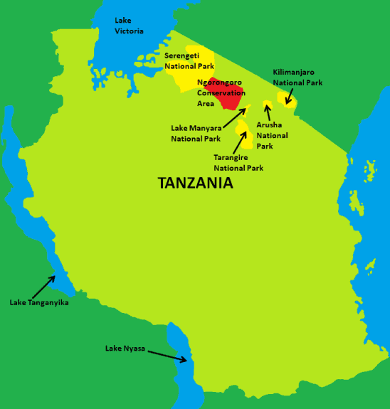 Ngorongoro Crater Map