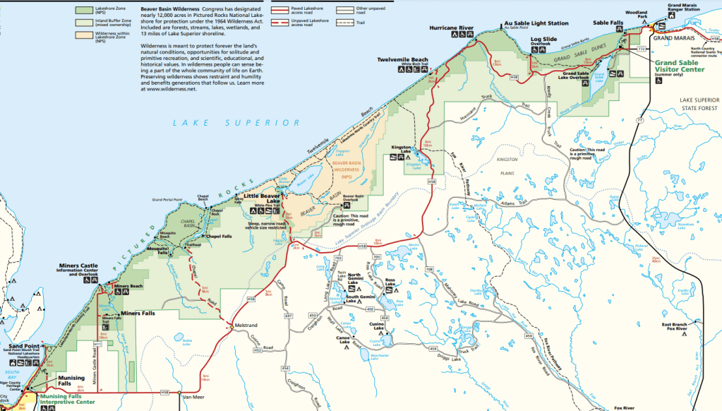 Pictured Rocks National Shoreline Map