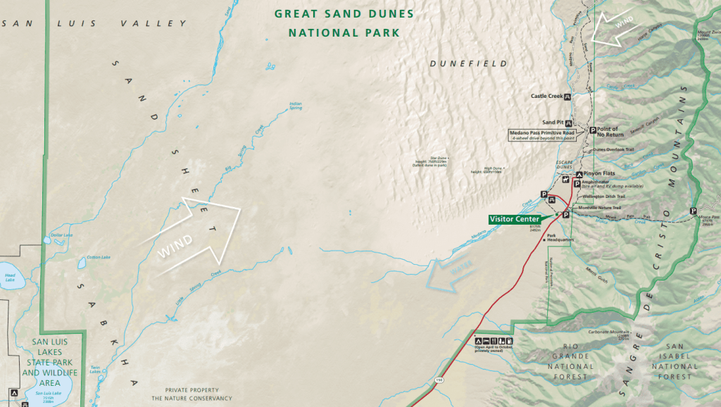 Great Sand Dunes Guide - Great Sand Dunes National Park Map