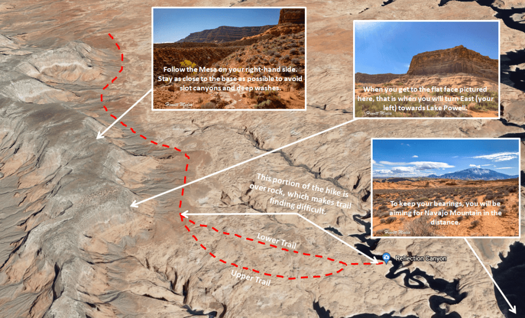 Reflection Canyon Navigation Map