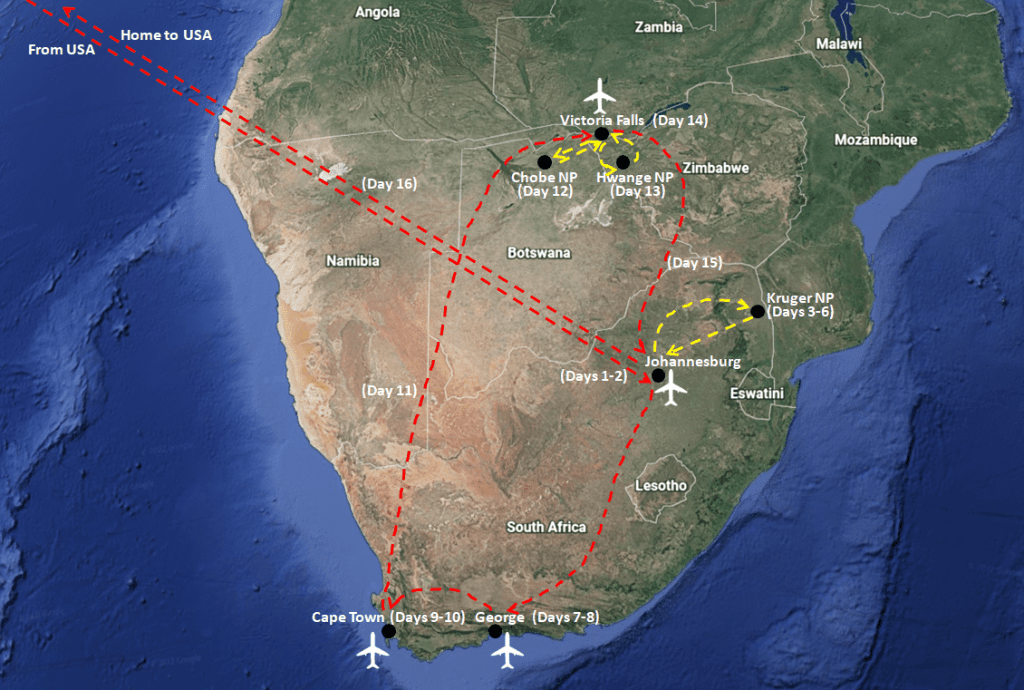 Africa Travel Planning - South Africa Trip Itinerary