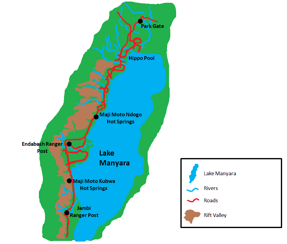 Lake Manyara National Park, Tanzania Map