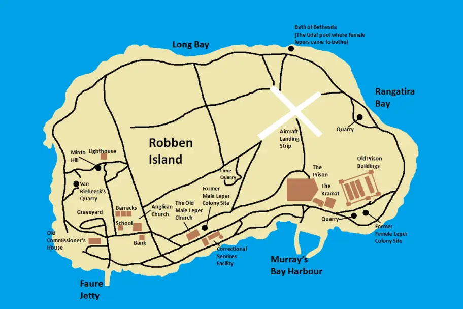 Cape Town Travel Guide - Robben Island Map