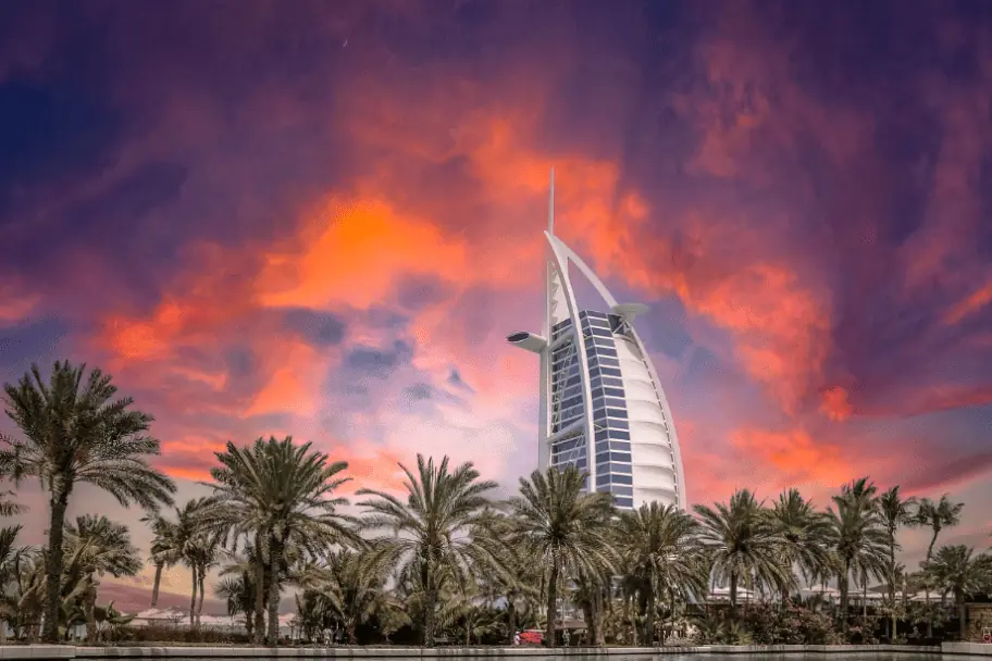 Burj Al Arab Hotel Sunset